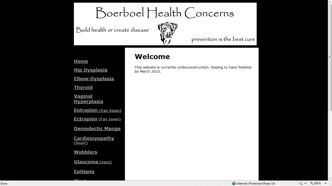 Boerboel Health
